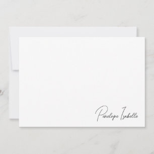 Carte De Correspondance Monogramme de script minimal