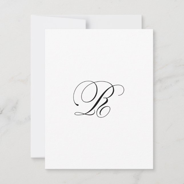 Carte De Correspondance Monogramme de script personnalisé "R" (Devant)