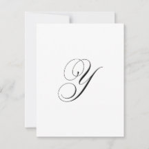 Monogramme de script personnalisé "Y"
