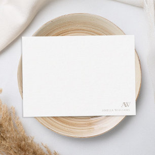 Carte De Correspondance Monogramme de type minimaliste