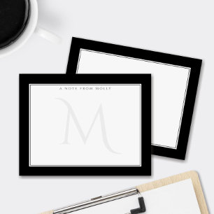 Carte De Correspondance Monogramme délavé Chic Professionnel Personnel