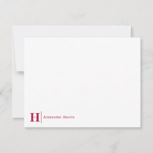 Carte De Correspondance Monogramme d'entreprise moderne Ligne initiale Bou
