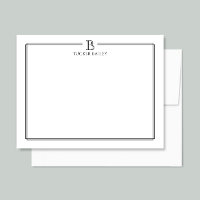 Monogramme Élégant Initiale Professionnel Noir Bla