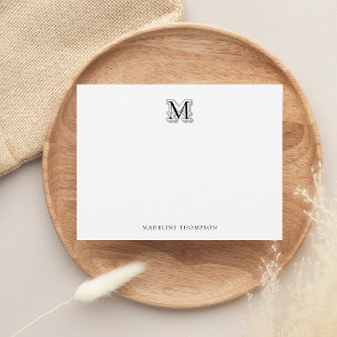 Carte De Correspondance Monogramme entrelacé classique vintage moderne