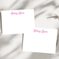 Monogramme et nom personnalisés Hot Pink moderne