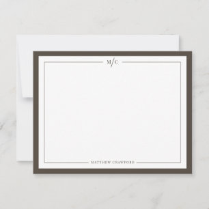 Carte De Correspondance Monogramme Homme