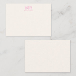 Carte De Correspondance Monogramme initial moderne simple