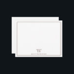 Carte De Correspondance Monogramme Initiale Bordure Marron Foncé Professio<br><div class="desc">Ce design présente une fine double bordure avec un espace pour un monogramme et un nom/texte en bas. Cliquez sur le bouton personnaliser si vous souhaitez ajuster les éléments de design et/ou modifier davantage le texte ! Des variations de ce design, des couleurs supplémentaires, ainsi que des produits coordonnés sont...</div>