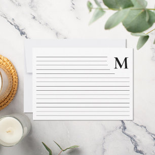Carte De Correspondance Monogramme minimaliste