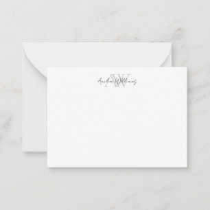 Carte De Correspondance Monogramme minimaliste simple et élégant