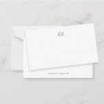 Carte De Correspondance Monogramme moderne simple et élégant<br><div class="desc">Simple Élégant Monogramme Minimaliste Personnalisé Carte Note Plat.</div>