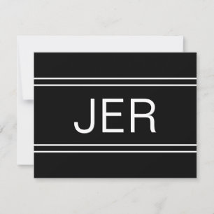 Carte De Correspondance Monogramme personnalisé classique avec initiale du