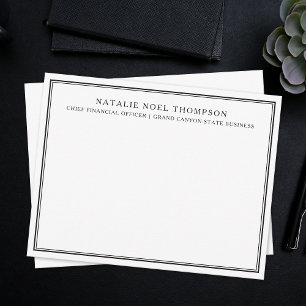 Carte De Correspondance Monogramme personnalisé Merci fixe personnalisé