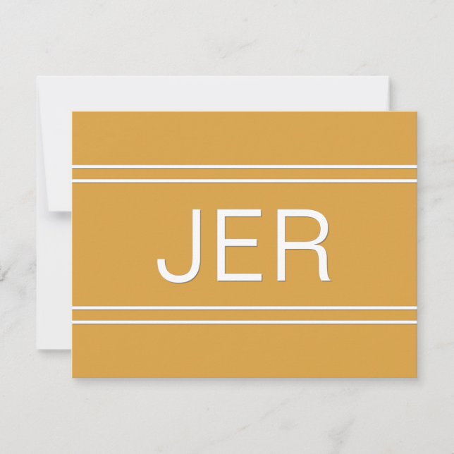 Carte De Correspondance Monogramme personnalisé moderne simple initial Jau (Devant)