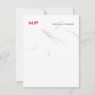 Carte De Correspondance Monogramme professionnel minimaliste simple