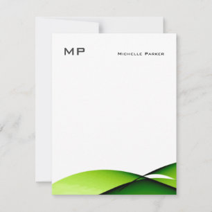 Carte De Correspondance Monogramme professionnel minimaliste simple