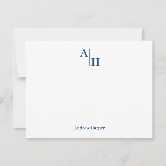 Carte De Correspondance Monogramme professionnel moderne (Devant)