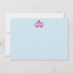 Carte De Correspondance Monogramme rose Floral Nom personnalisé Papier à l