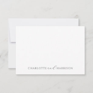 Carte De Correspondance Monogramme simple Elegant Couple Names