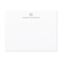 Monogramme Simple Personnalisé Gingham Vert Sauge