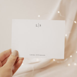 Carte De Correspondance Monogramme simple Stationery moderne