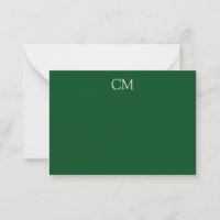 monogramme simple vert foncé