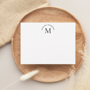 Carte De Correspondance Monogramme Vintage minimaliste chic