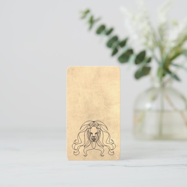 Carte De Correspondance monster lion medieval (Debout devant)