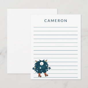 Carte De Correspondance Monstre de patinage à rouleaux Personnalisé Enfant