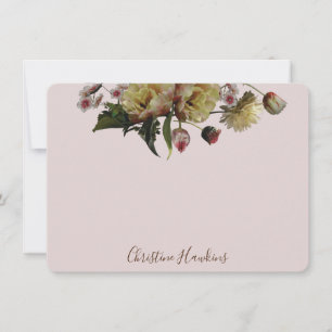 Carte De Correspondance Moody Personnalisé Élégant Fleur sauvage Floral Bl
