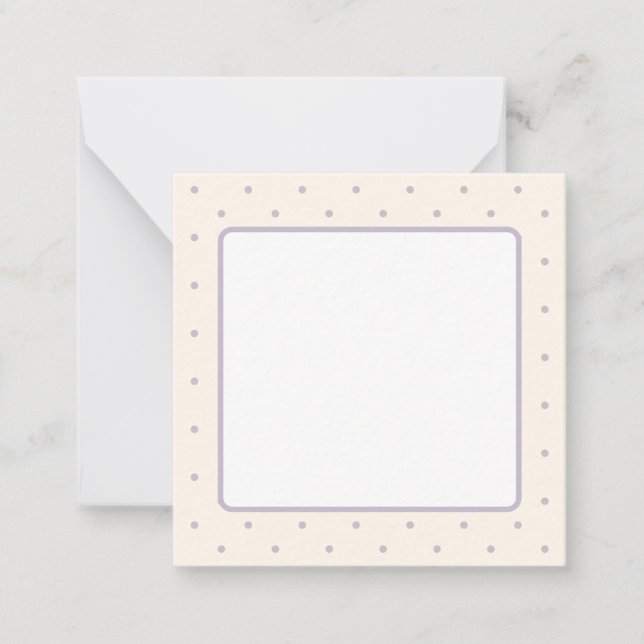 Carte De Correspondance Motif à pois plat (Devant)