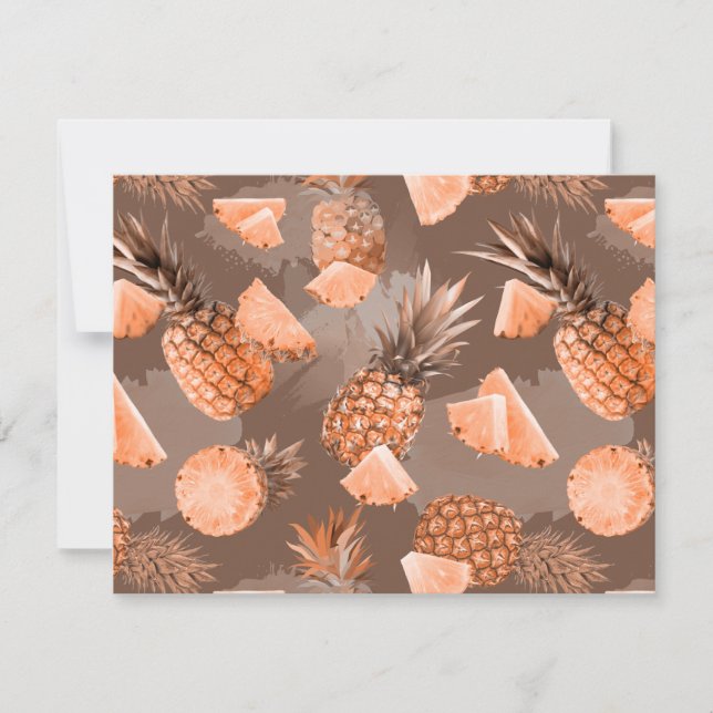 Carte De Correspondance Motif Ananas 4 (Devant)