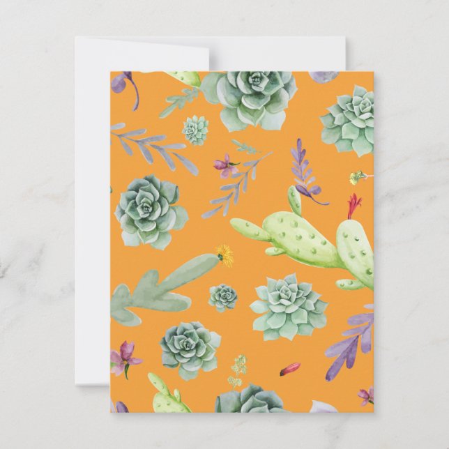 Carte De Correspondance Motif Cactus 11 (Devant)
