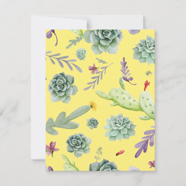 Carte De Correspondance Motif Cactus 9 (Devant)
