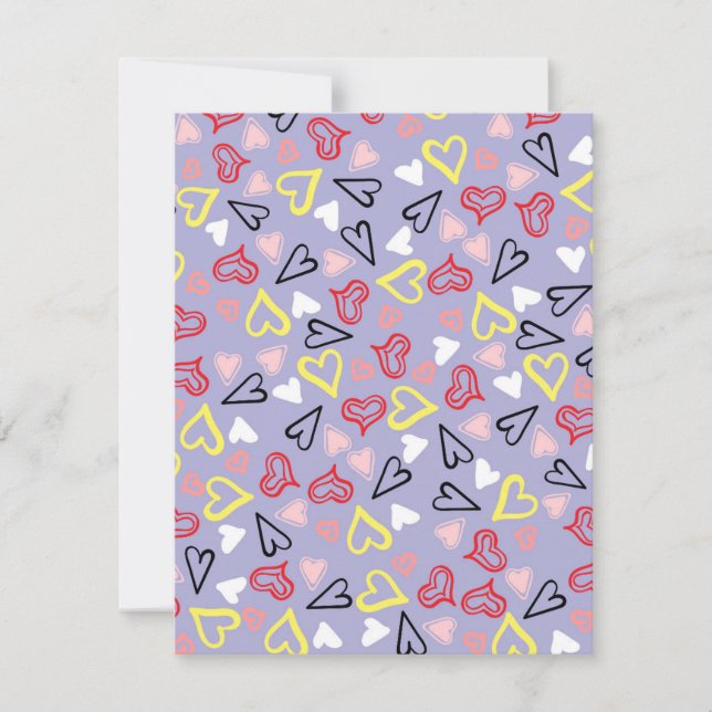 Carte De Correspondance Motif Cœurs 31 (Devant)