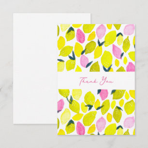 Carte De Correspondance Motif d'aquarelle citron
