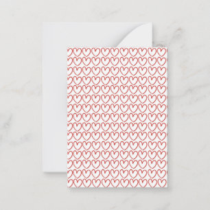 Carte De Correspondance Motif de cœur d'amour