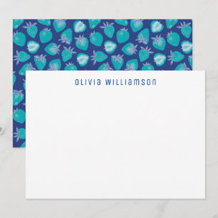 Carte De Correspondance Motif de fruits de fraise d'été