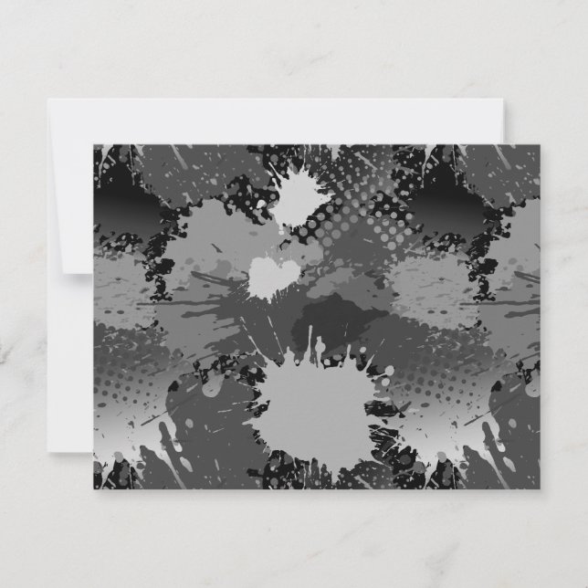 Carte De Correspondance Motif de projection de peinture 2 (Devant)