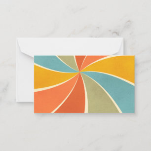 Carte De Correspondance Motif de tourbillons de style peinture mixte rétro