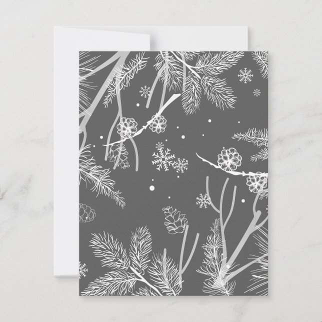 Carte De Correspondance Motif d'hiver 4 (Devant)