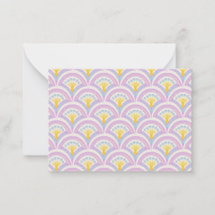 Carte De Correspondance Motif en coquille de couleur pastel
