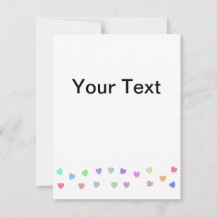Carte De Correspondance Motif en forme de coeur Pastel