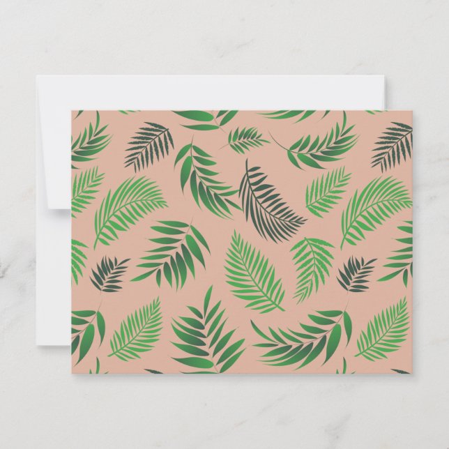 Carte De Correspondance Motif Feuille tropical 10 (Devant)