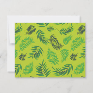 Carte De Correspondance Motif Feuille tropical 12