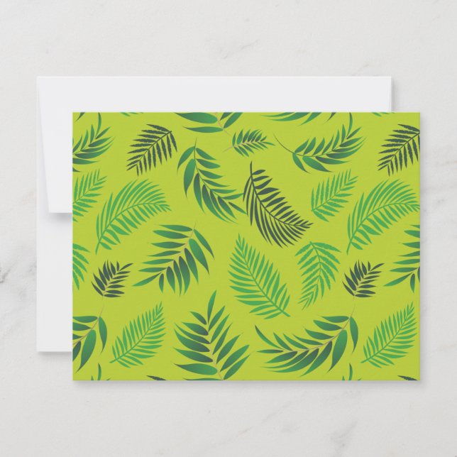 Carte De Correspondance Motif Feuille tropical 12 (Devant)