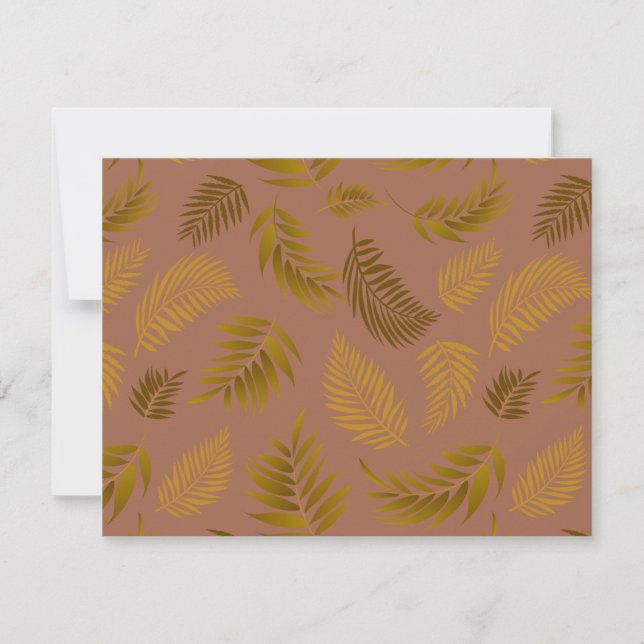 Carte De Correspondance Motif Feuille tropical 15 (Devant)