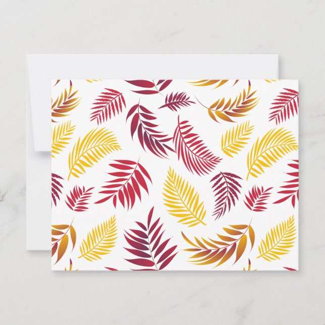 Carte De Correspondance Motif Feuille tropical 20 (Devant)