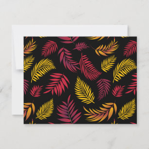 Carte De Correspondance Motif Feuille tropical 21