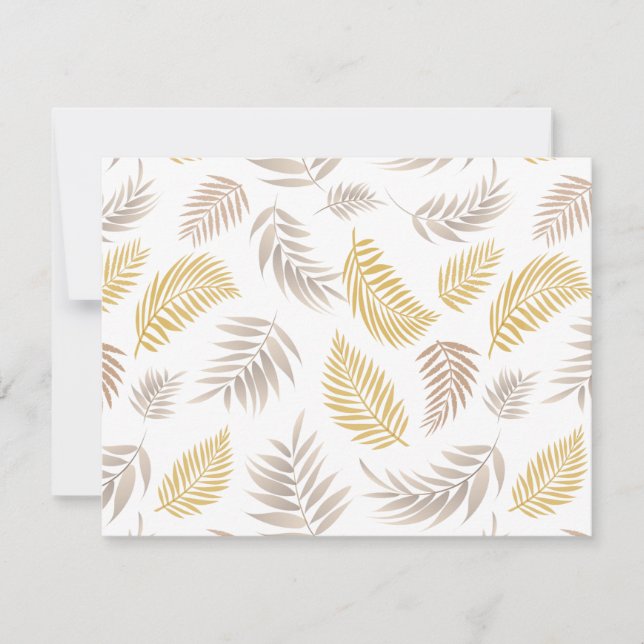 Carte De Correspondance Motif Feuille tropical 7 (Devant)